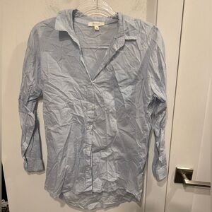 Chic Light Blue Button-Down Shirt
